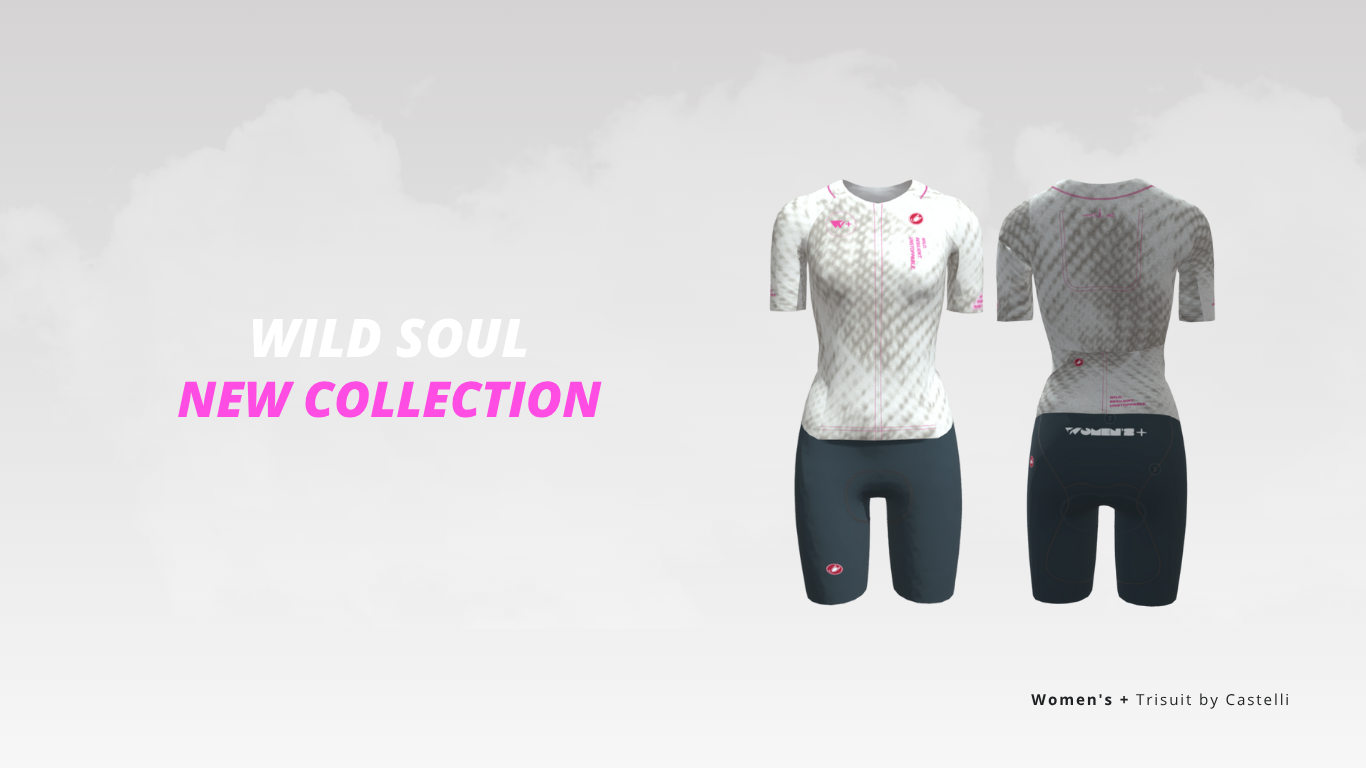 Trisuit feminino WILD SOUL da Women’s + com design exclusivo da Castelli, modelo Free Sanremo.